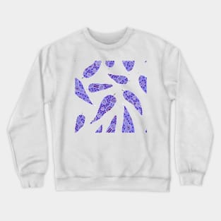 Aboriginal Art - Leaves Repeat Clear Blue Crewneck Sweatshirt